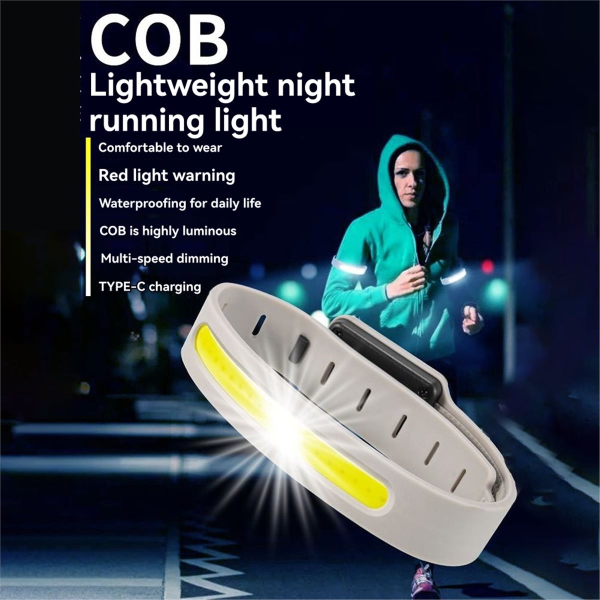 AD45 2 pièces Bracelet lumineu - Reflective Night Running Shoes avis et prix