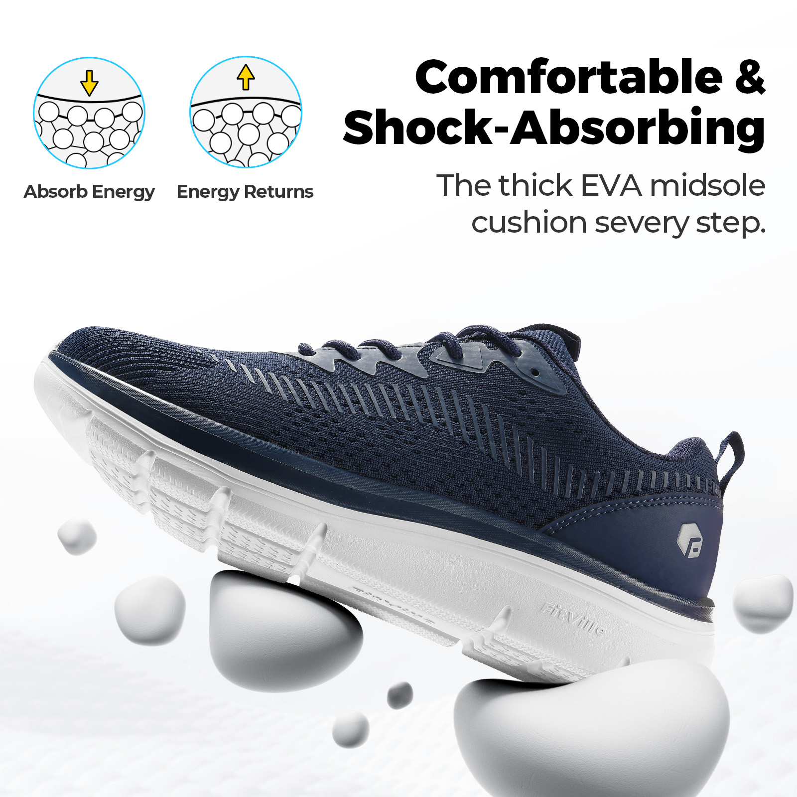 FitVille Chaussures de marche  - Breathable Mesh Athletic Shoes avis et prix